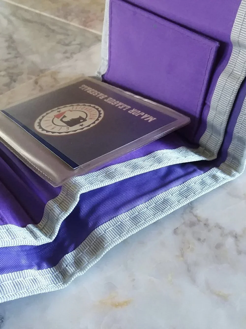 Colorado Rockies Purple Tri-fold Nylon Wallet 1992 Like New, Vintage MLB